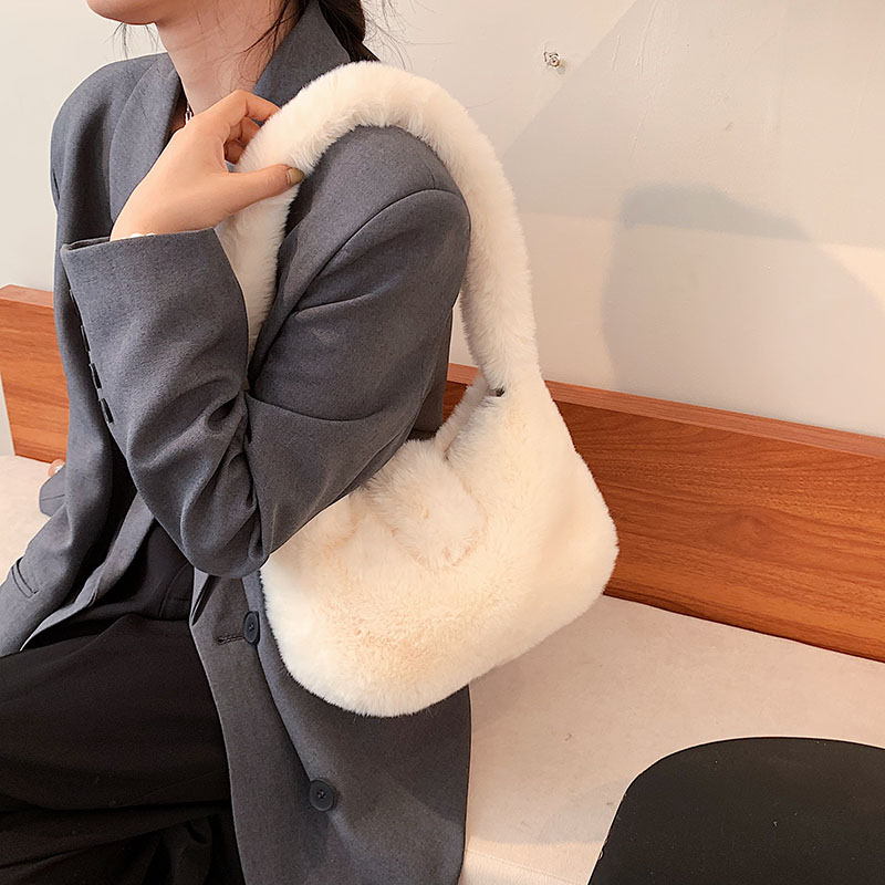 Luxury Bags News - Solid Plush Women’s Bags Soft Fluffy
