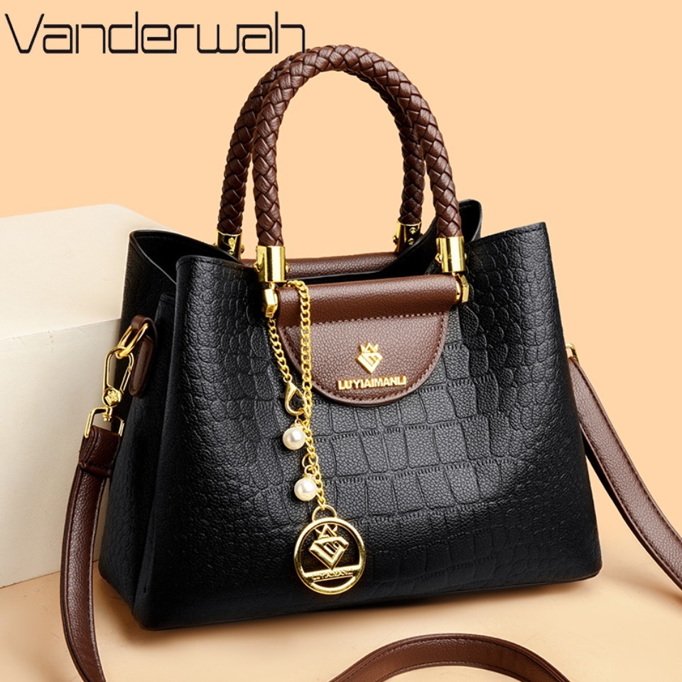 Luxury Bags Women Brands - Woven Handle Genuine Brand High Quality