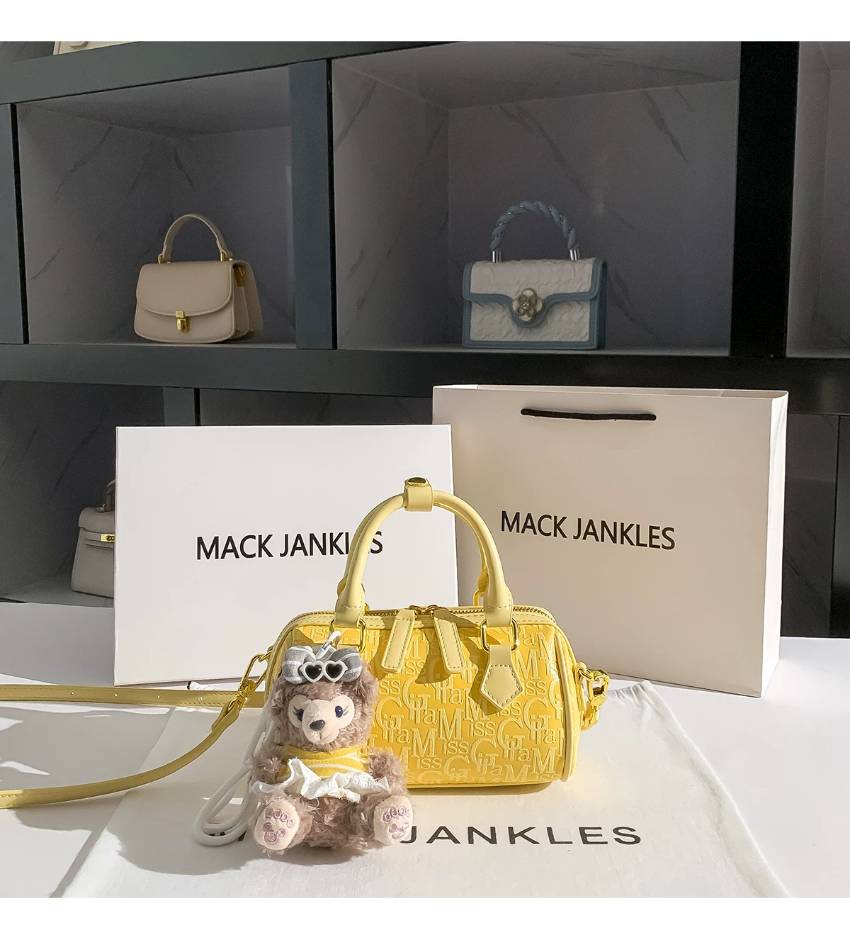 Fashion Yellow Letter Embossed - Luxury Bags Yellow 评论和价格