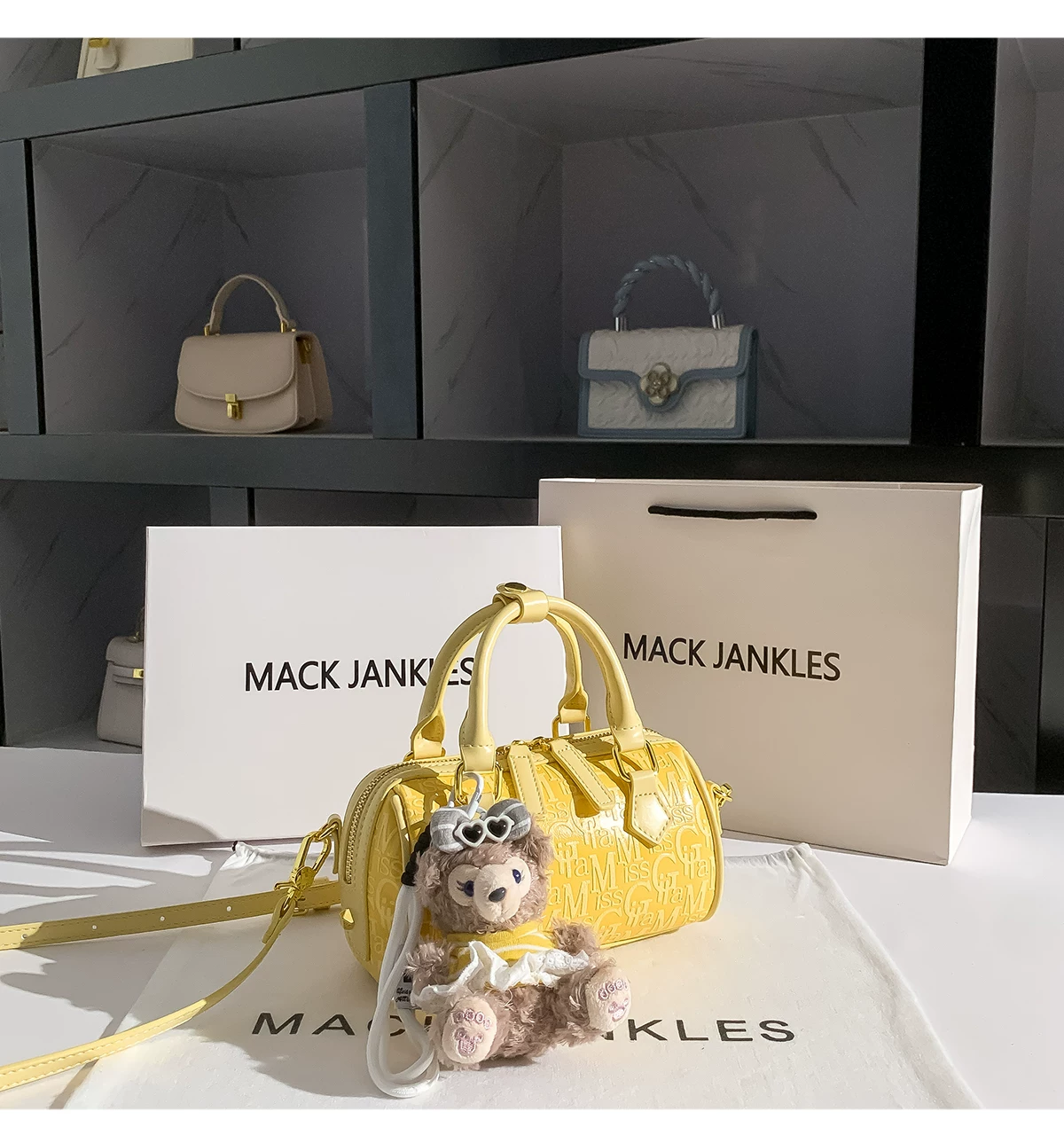 Fashion Yellow Letter Embossed - Luxury Bags Yellow 评论和价格