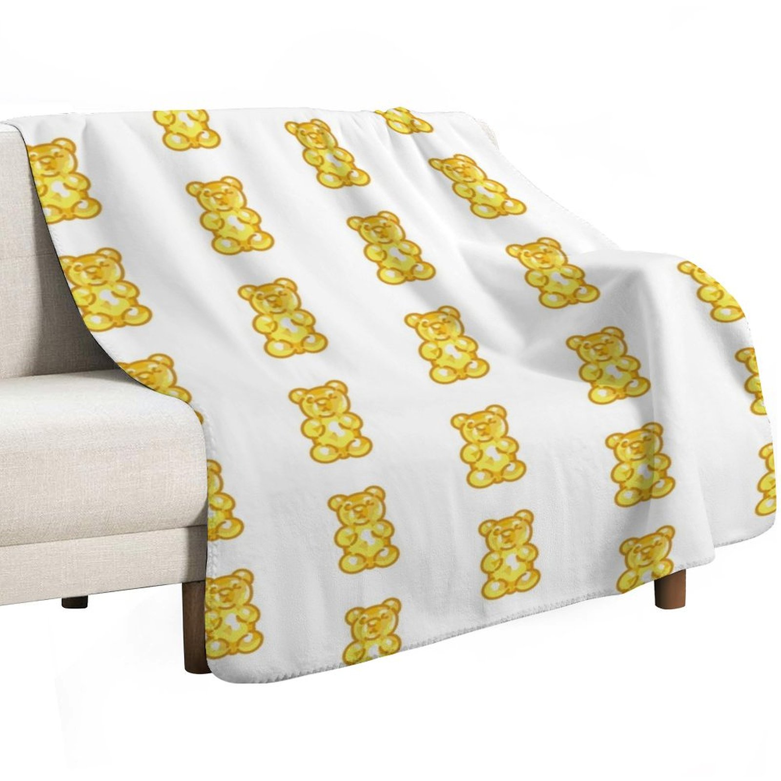Gummy Bear - Yellow Throw Blan - Luxury Bags Yellow 评论和价格