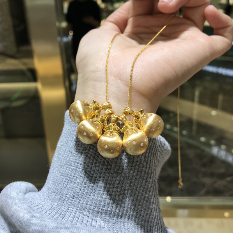Real 18K Gold Lucky Bag Pendan - Luxury Bags Yellow 评论和价格