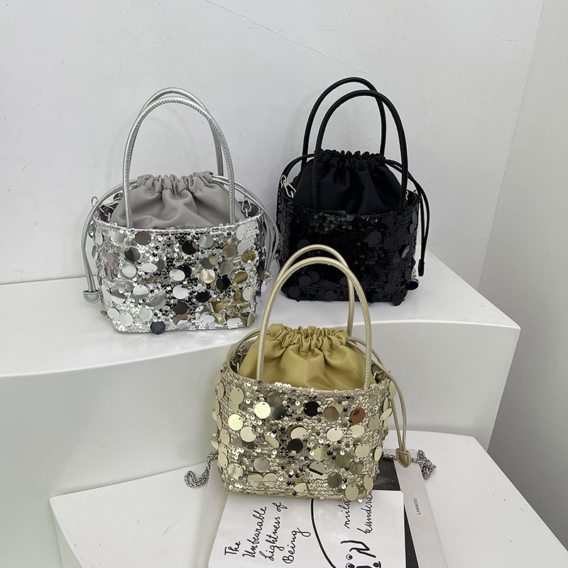 Light Luxury Sequins Bucket Ha - Luxury Bags News 评论和价格