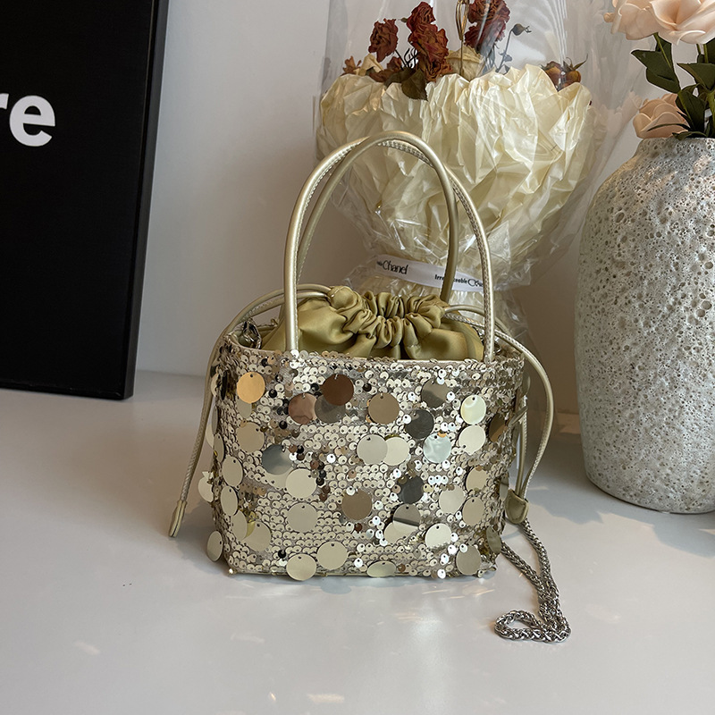 Light Luxury Sequins Bucket Ha - Luxury Bags News 评论和价格
