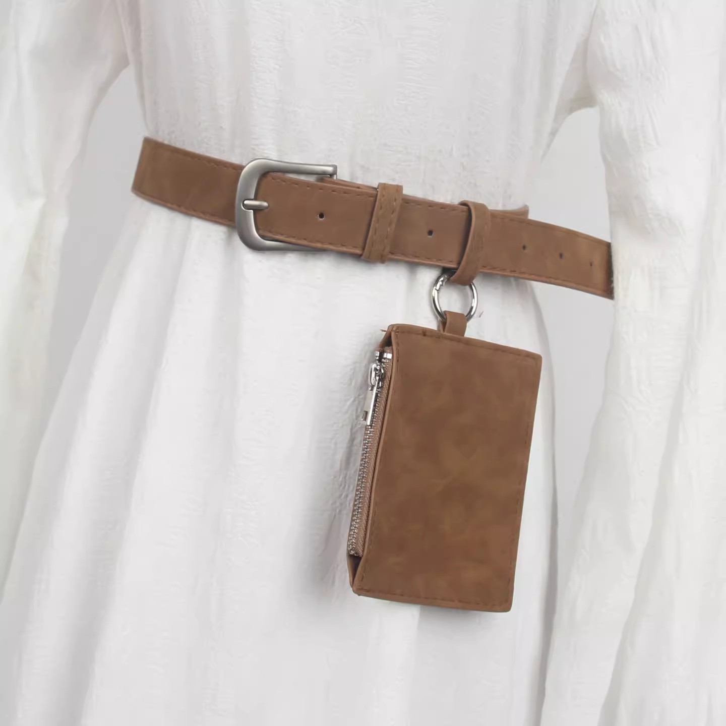 Men Women's Vintage Suede Leat - Belt Bag Leather Wide 评论和价格