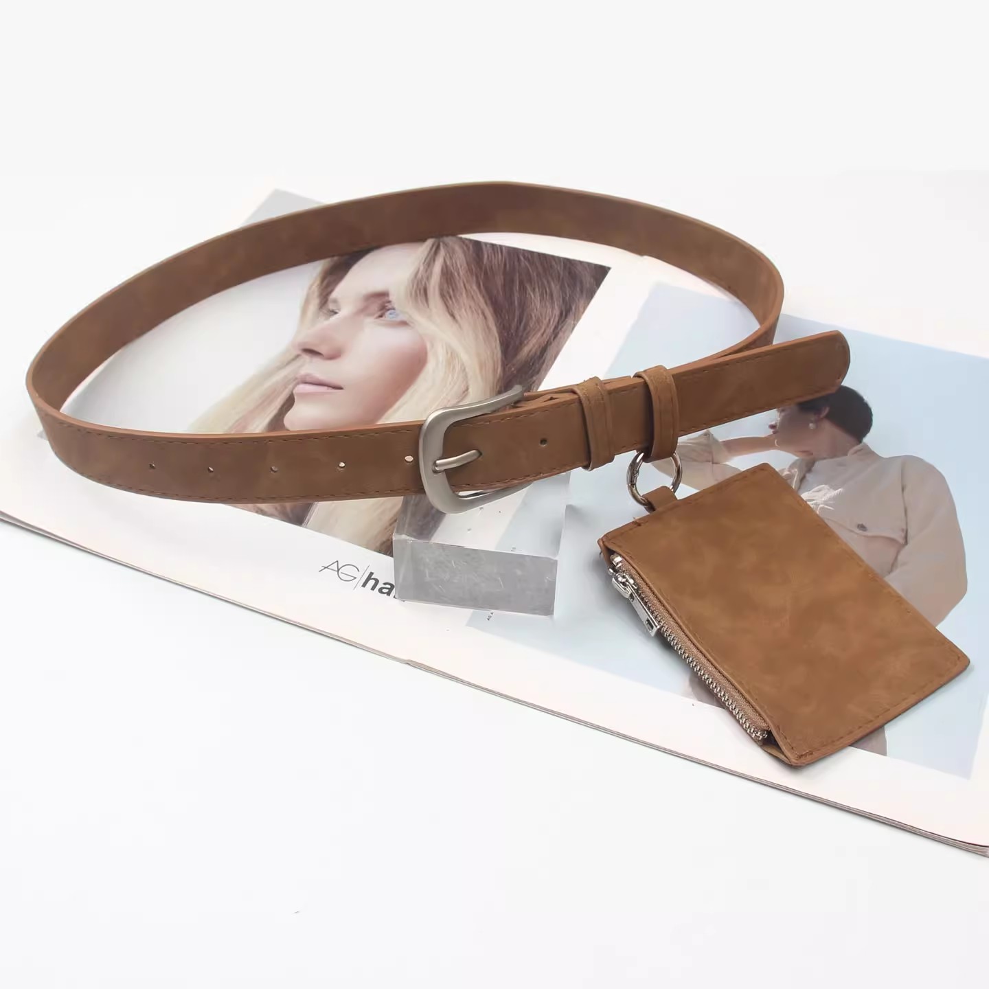 Men Women's Vintage Suede Leat - Belt Bag Leather Wide 评论和价格