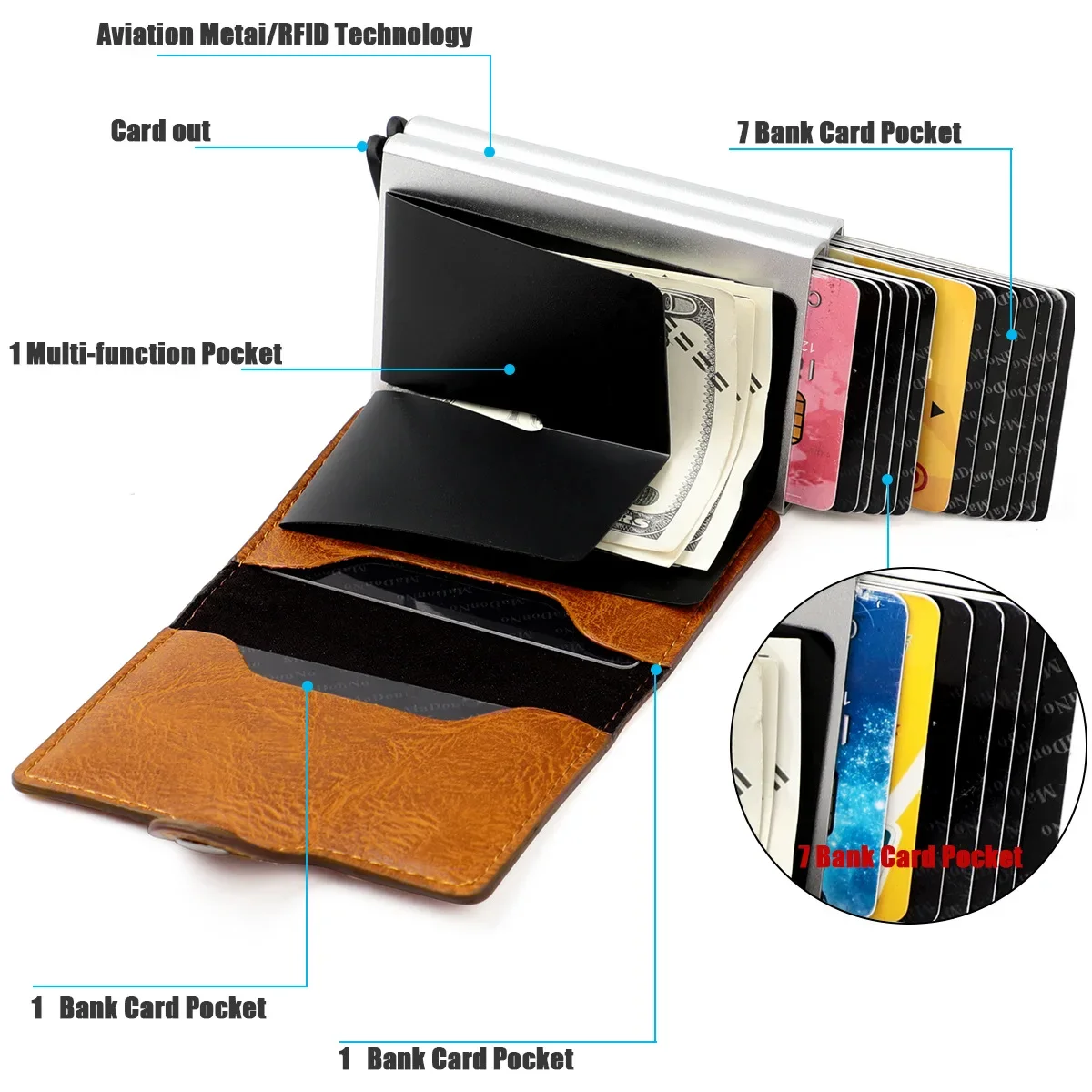 Large Capacity 12 Cards Slots  - Luxury Bags Lv 评论和价格