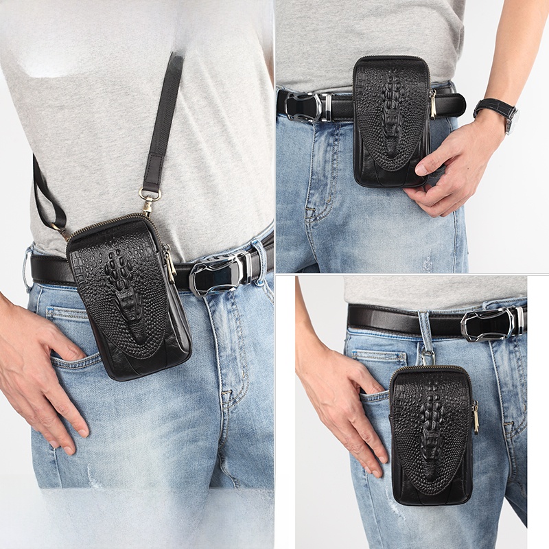 Men's Multi-Functional Slant C - Belt Bag Leather Wide 评论和价格