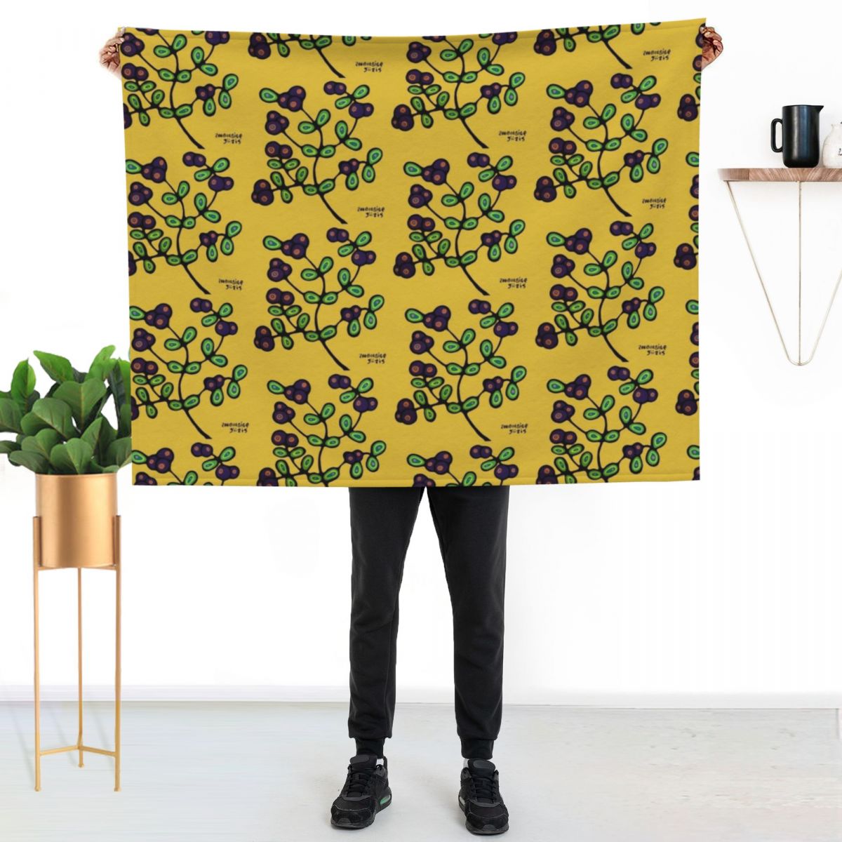 NDN yellow Throw Blanket Luxur - Luxury Bags Yellow 评论和价格
