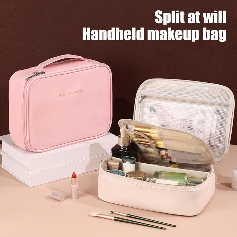Large Capacity Cosmetic Bag Ma - Top Handle Patent Bag 评论和价格